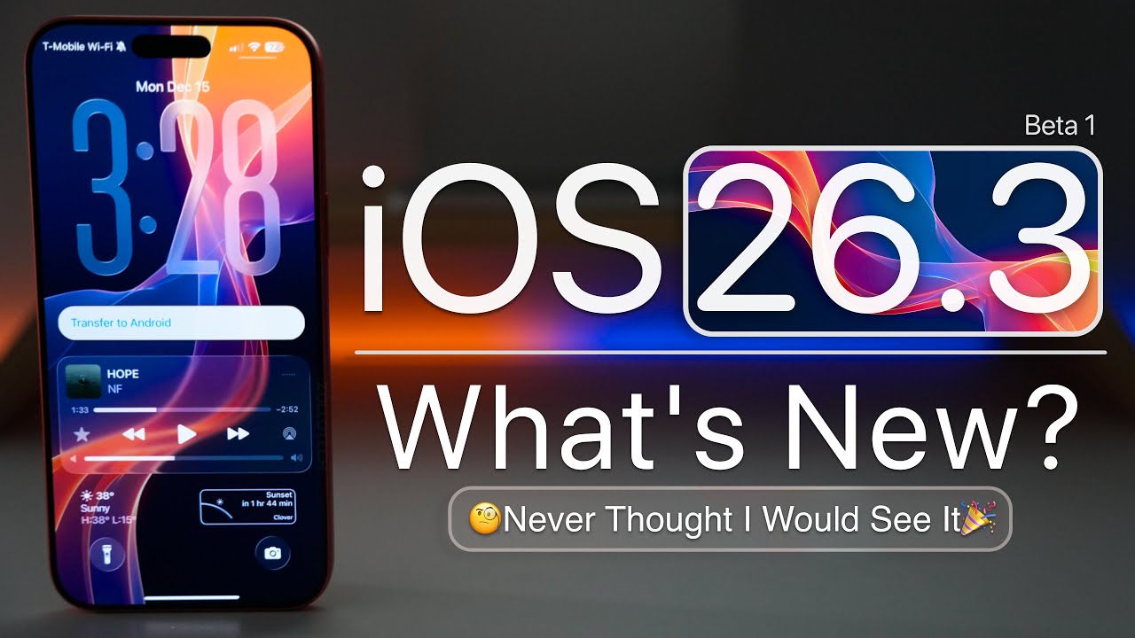 iOS 26.3 Beta 1 Introduces Easier Android Transfers and Notification Forwarding Tools